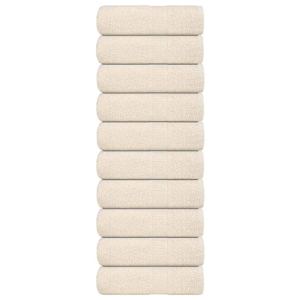 Serviettes d'invité frogn 10 pcs crème 30x50 cm 360 g/m²