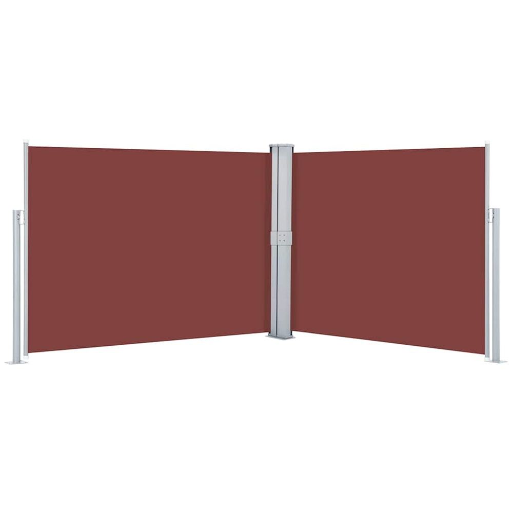 Brise vue latÃ©ral rÃ©tractable Marron 140