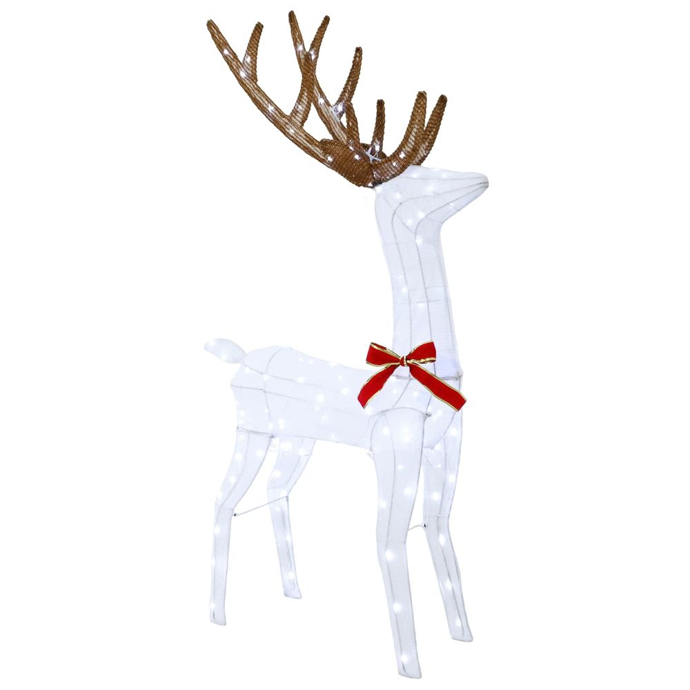 Renne de noël 3d loviisa 140 led blanc froid 70 x 26 x 128 cm