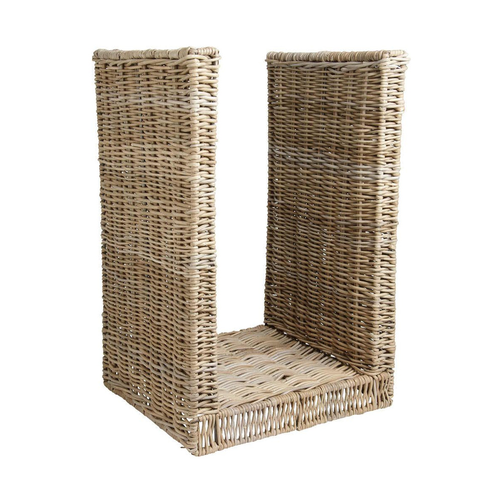 Grand panier à bûches métal et poelet