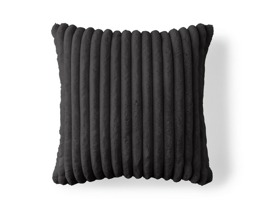 Sierra - coussin - en fausse fourrure côtelé - 60x60 cm