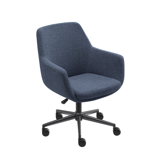 Chaise de bureau/chaise de salle à manger volos - bleu foncé