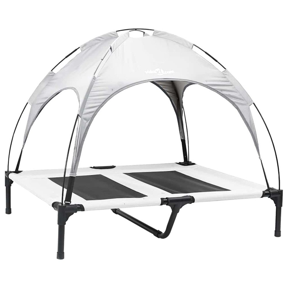 Lit pour chien gris argenté 92 x 77 x 82,5 cm acier