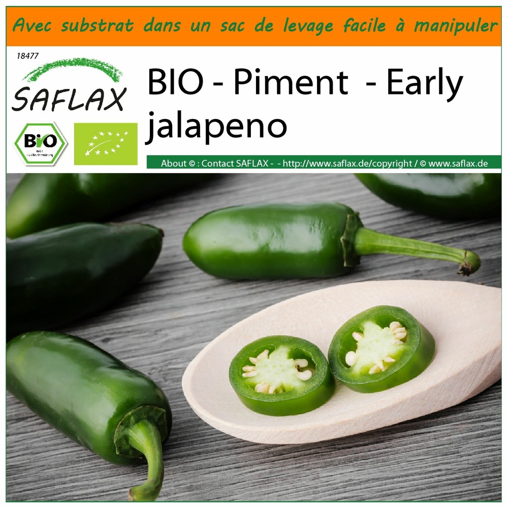 Garden in the bag - bio - piment - early jalapeno - 20 graines - capsicum annuum