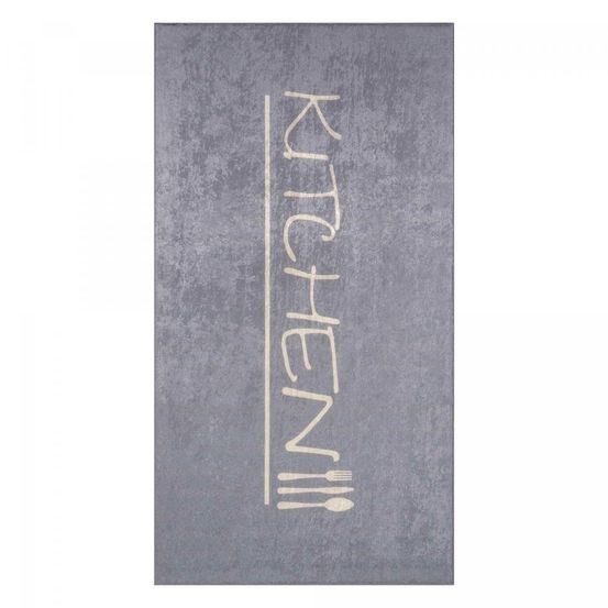 Tapis cuisine lavable 30° 70x180 gris et blanc lyn11 imp
