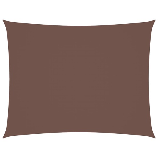 Voile de parasol tissu oxford rectangulaire 5x6 m marron
