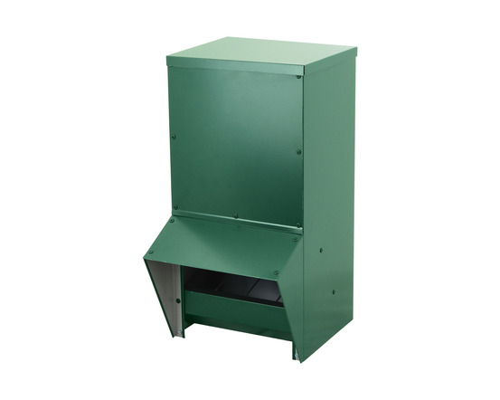 Mangeoire 12 kg verte pour poules et canards • nourrisseur en tôle prélaquée antirouille