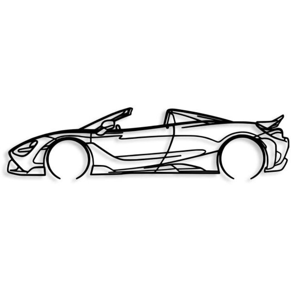 Décoration murale en métal voiture mclaren 720s