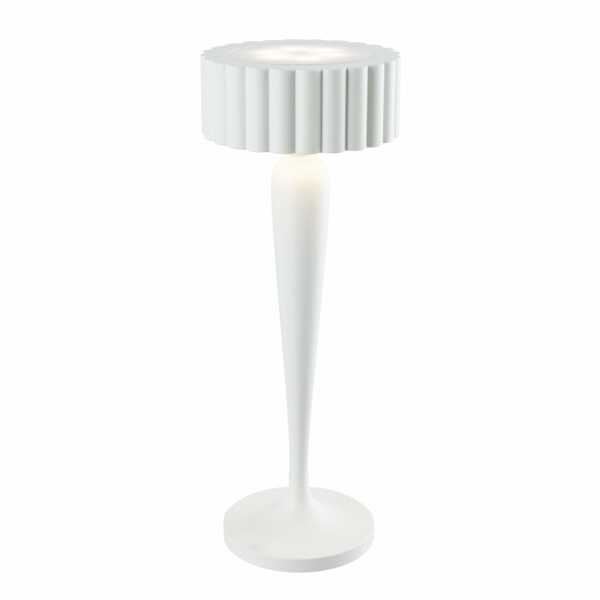 Lampe de table sans fil touch aluminium twiggy blanc h26 cm