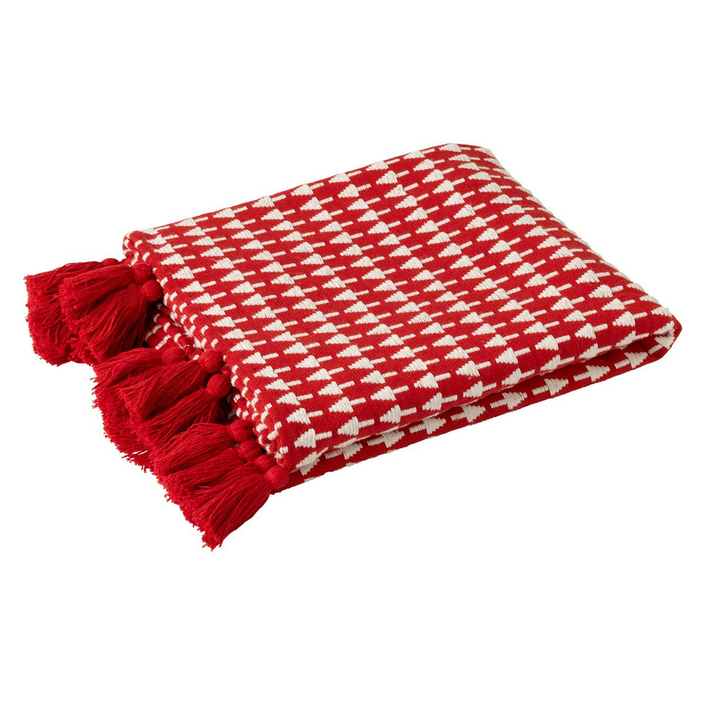 Plaid à pompons 