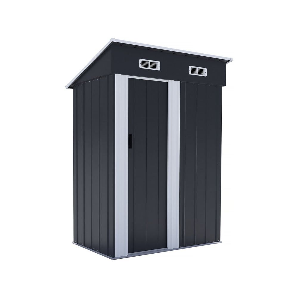 Abri de jardin métal porte coulissante 