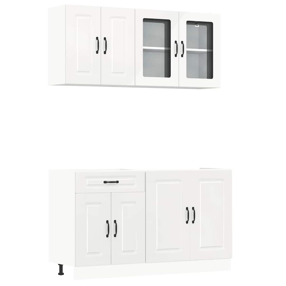 Ensemble d'armoires de cuisine 4 pcs kalmar bois d'ingénierie