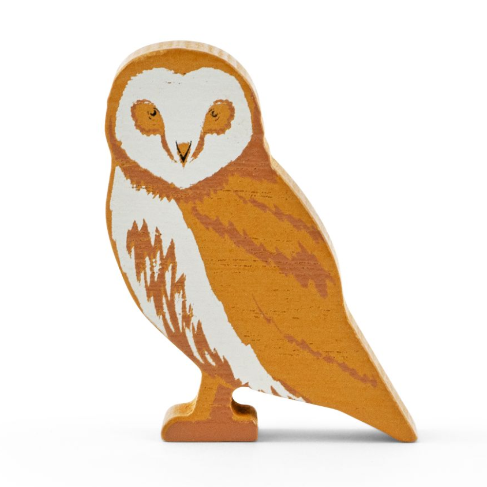 Figurine en bois fsc chouette effraie