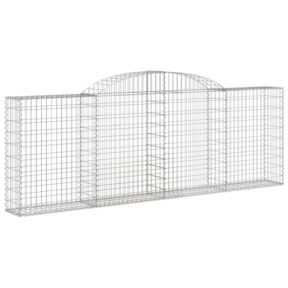 Panier de gabions arqué 300x30x100/120 cm fer galvanisé