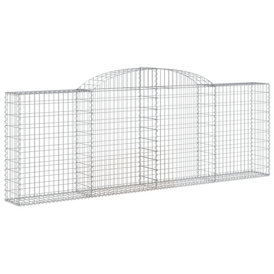 Panier de gabions arqué 300x30x100/120 cm fer galvanisé