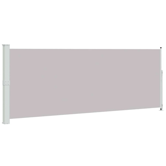 Auvent latéral rétractable de patio 180x500 cm gris