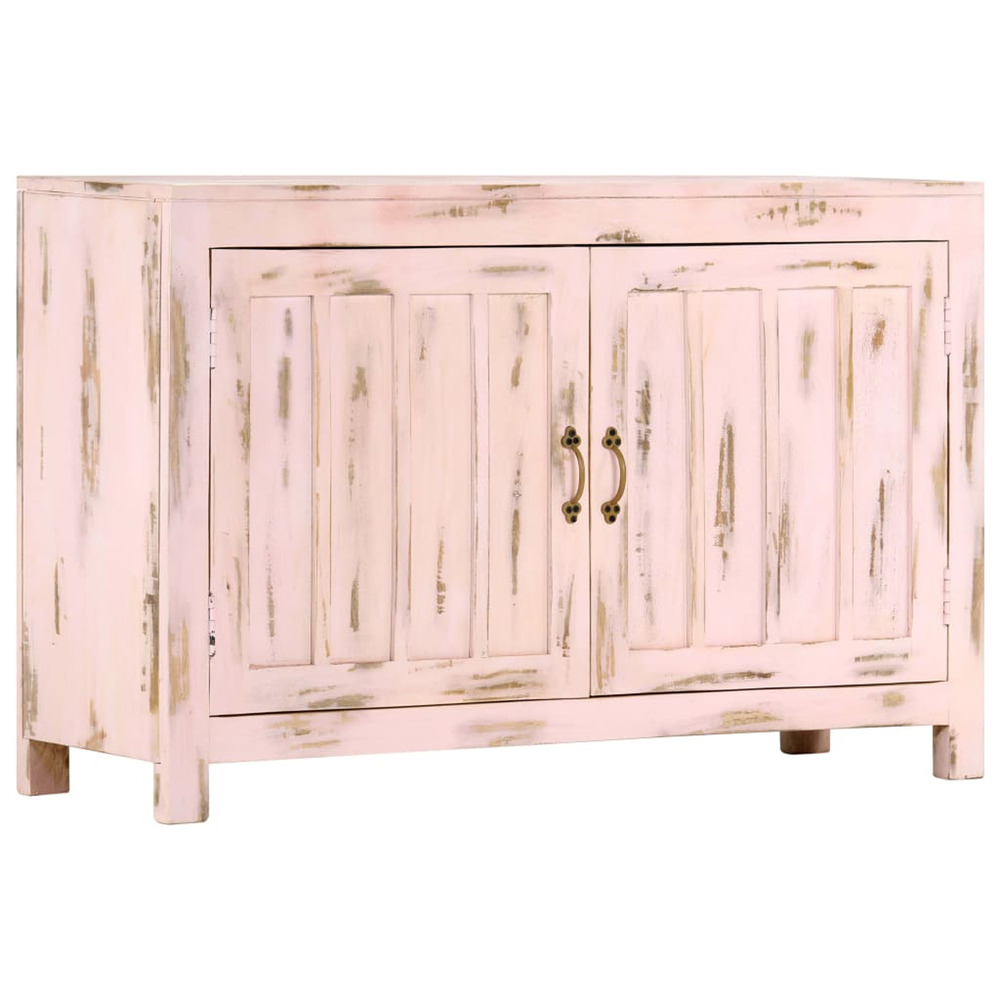 Buffet rose clair 110x35x70 cm bois de manguier massif