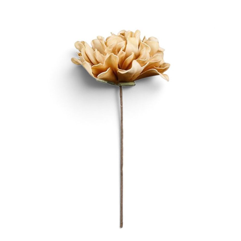 Fleur hortensi ocre polyéthylène 35cm