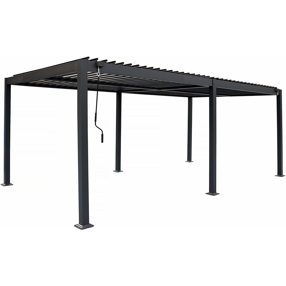 Pergola bioclimatique avec rideau en aluminium 