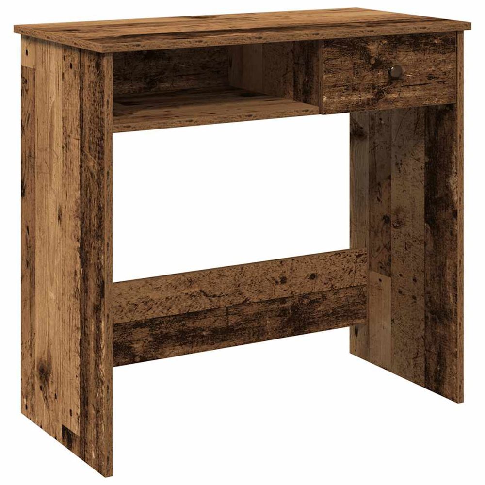 Bureau style vieux bois 80x40x75 cm bois d'ingénierie