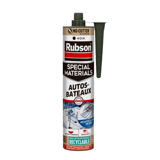 Mastic silicone autos-bateaux 280 ml noir - 3034891