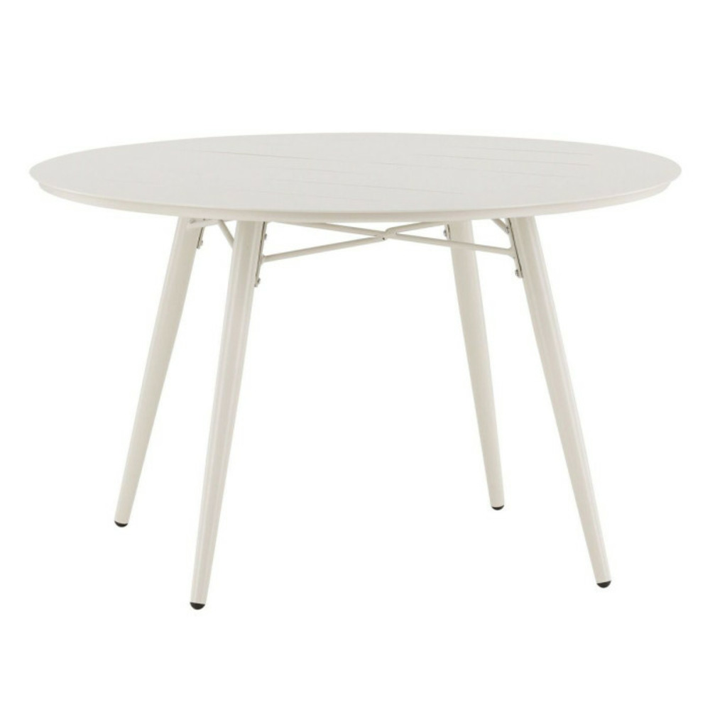 Table de jardin ronde design lina 120cm beige