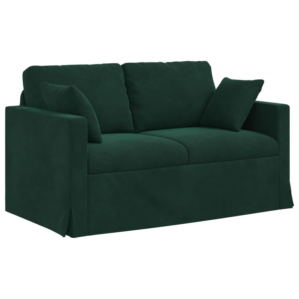 Canapé vert foncé 138 x 78 x 80 cm velours