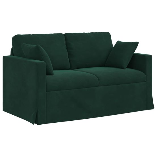 Canapé vert foncé 138 x 78 x 80 cm velours