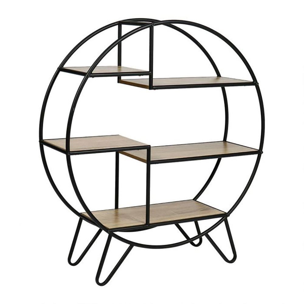 Étagère ronde métal bois 3 niveaux | Truffaut
