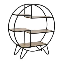 Étagère ronde métal bois 3 niveaux | Truffaut