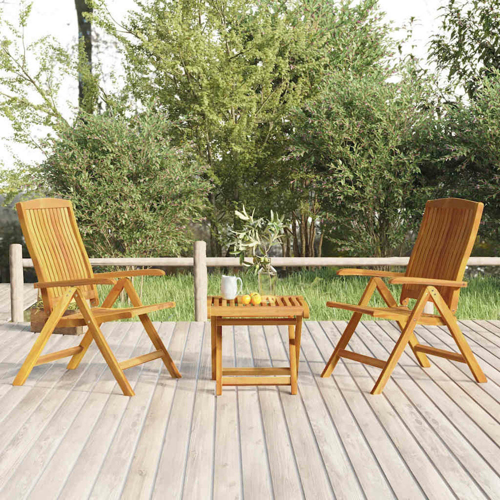 Salon de jardin 3 pcs bois de teck solide