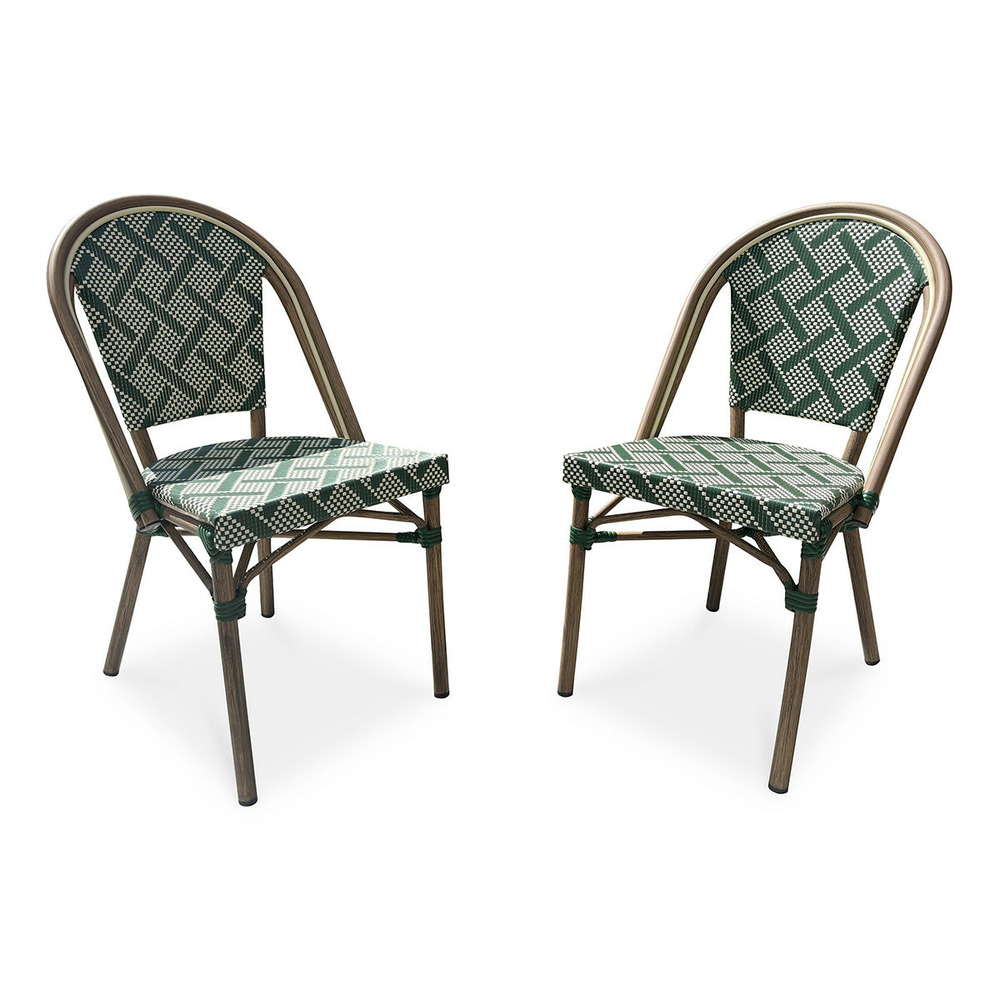 Lot de 2 chaises de jardin empilable 