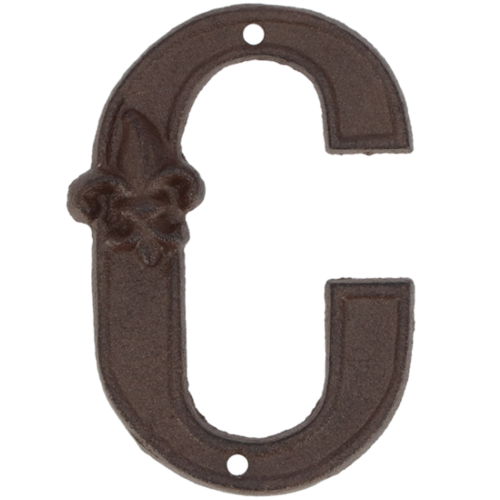 Lettre de maison c en fonte