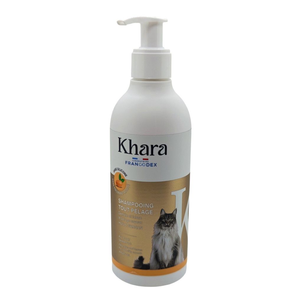 Shampooing khara tout pelage à l'huile d'argan - chat - 250 ml