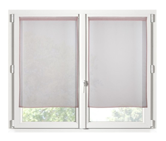 Paire de rideaux voile brise bise 60 x 120 cm roselin