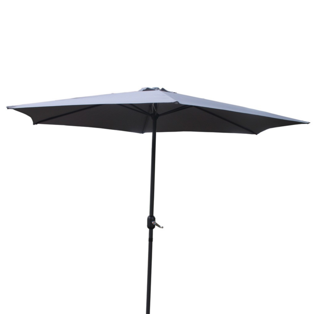 Parasol droit rond diamètre 3 m gris portofino