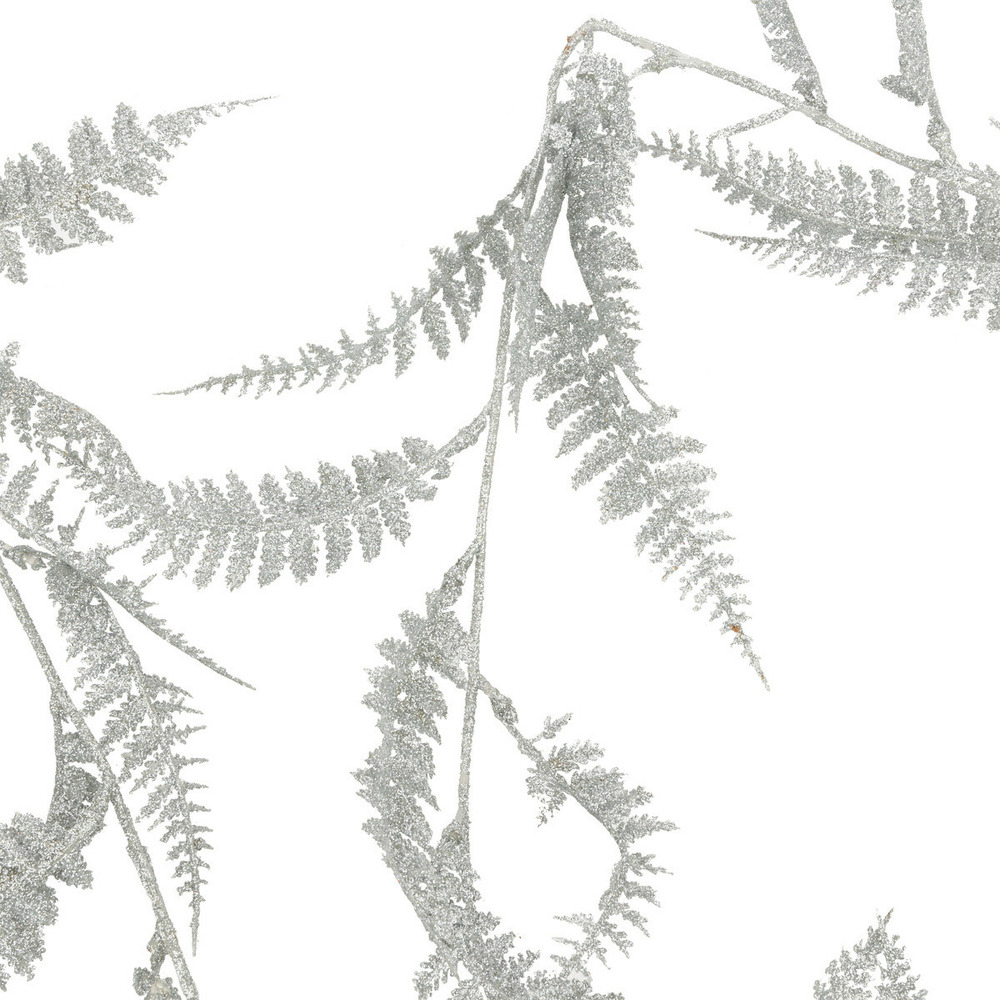 Guirlande de noël feuilles argent l 180 cm