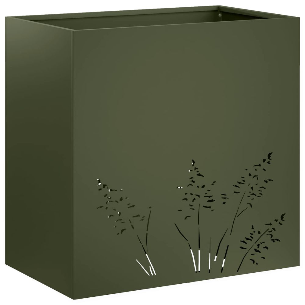 Cache-pot de jardin vert olive 50 x 30 x 49 cm
