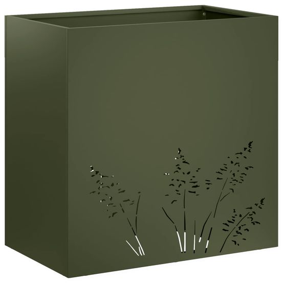 Cache-pot de jardin vert olive 50 x 30 x 49 cm