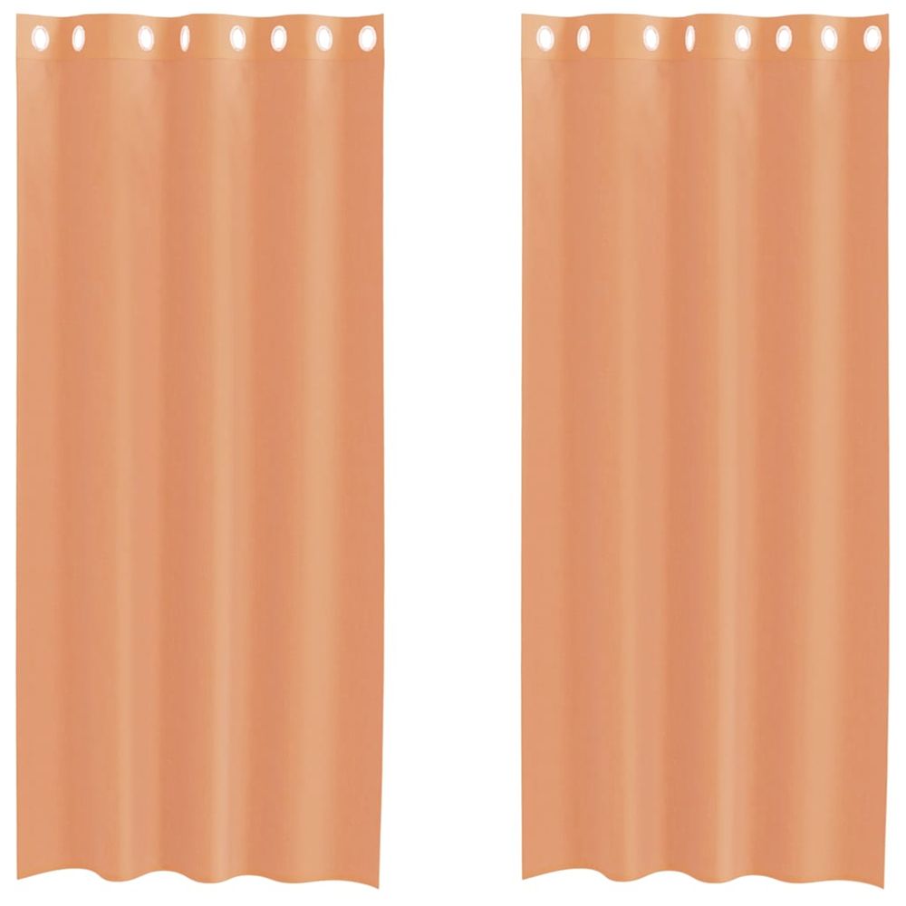 Rideaux en voile avec œillets 2 pcs terre cuite