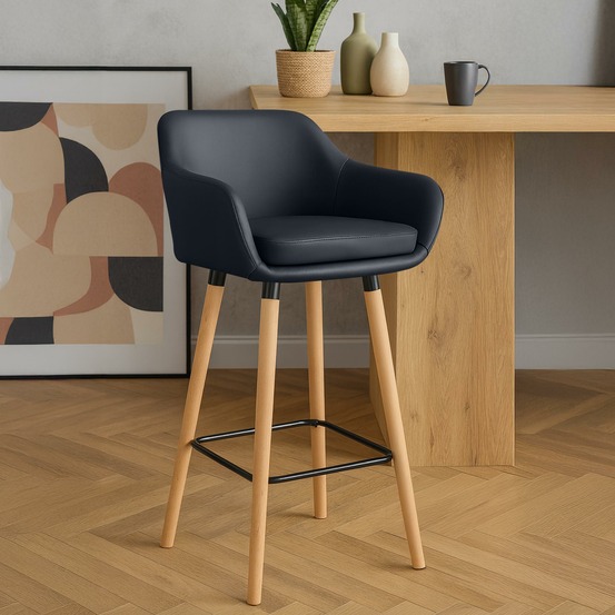 Tabouret de bar grant simili cuir