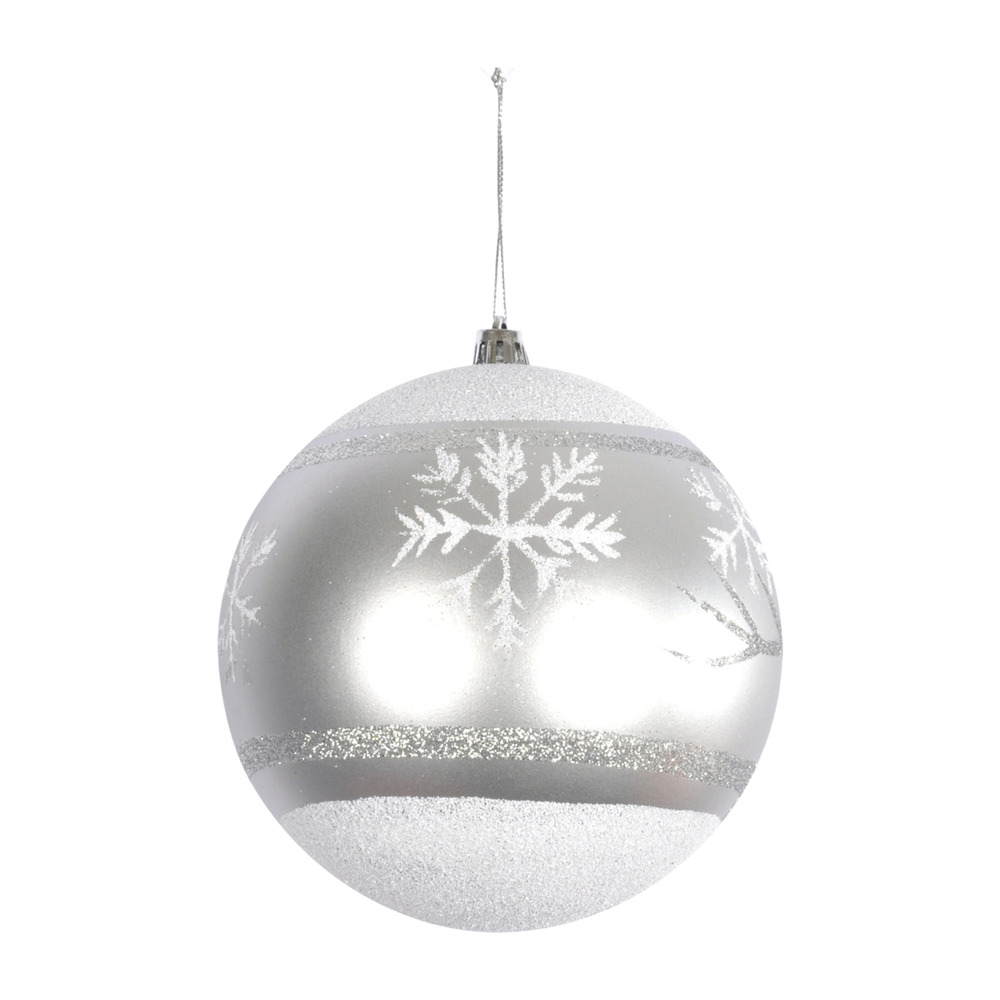 Boule de noel argent flocon