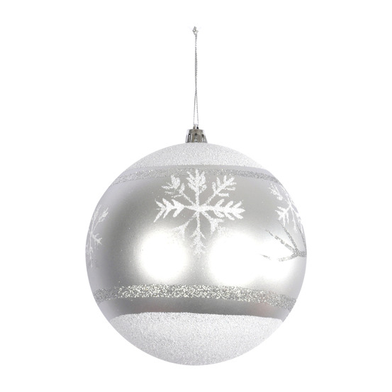 Boule de noel argent flocon