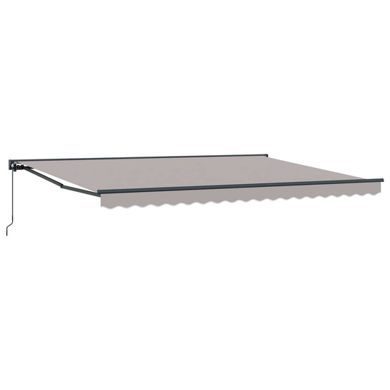 Auvent rétractable manuel gris clair 5 × 3,5 m
