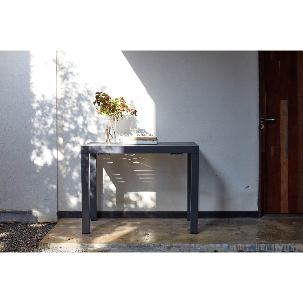 Console extensible aluminium 2-12pl + housse alloy