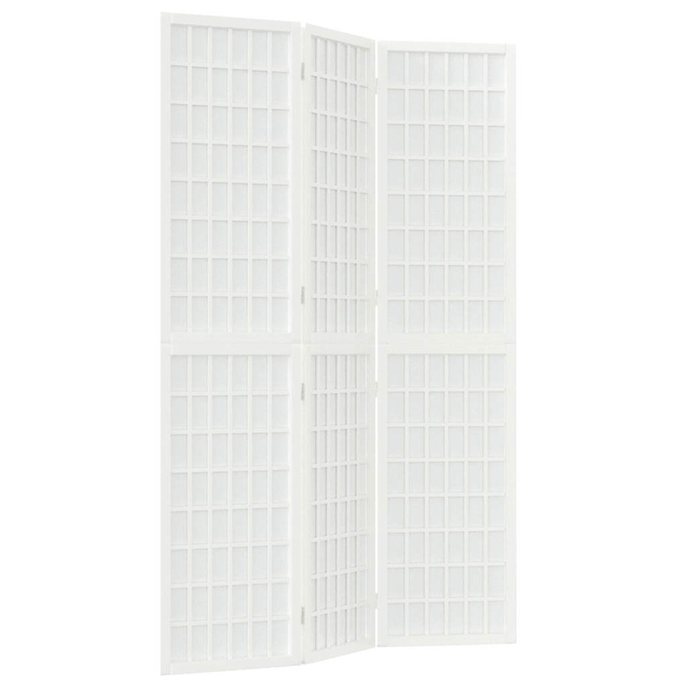 Cloison de séparation pliable 3 panneaux 120x170 cm blanc