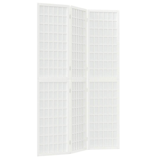 Cloison de séparation pliable 3 panneaux 120x170 cm blanc