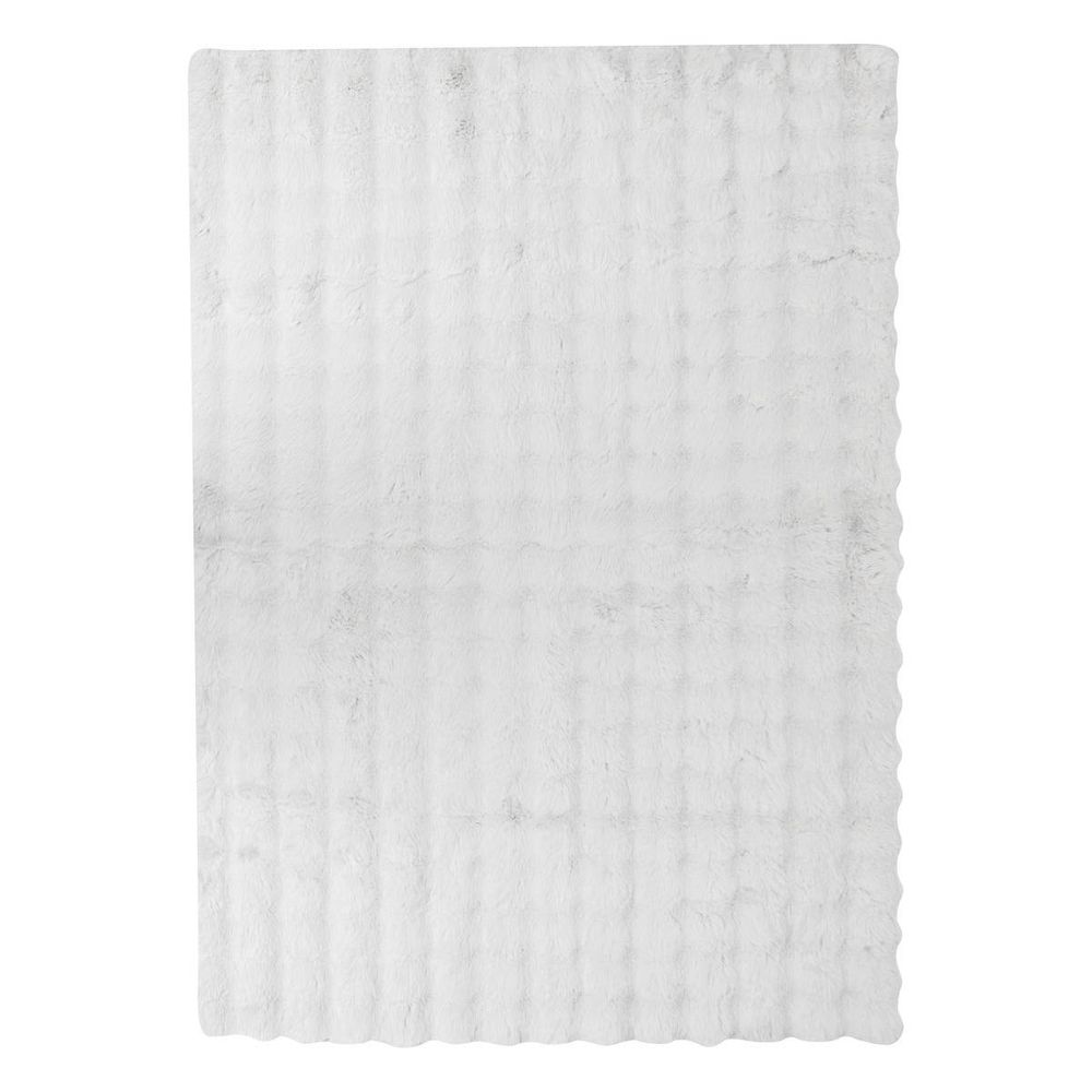 Tapis fausse fourrure 3d zephy blanc 170x120cm