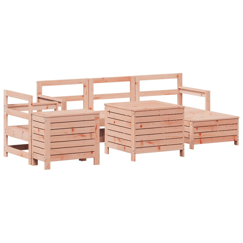 Salon de jardin 7 pcs bois massif sapin de douglas