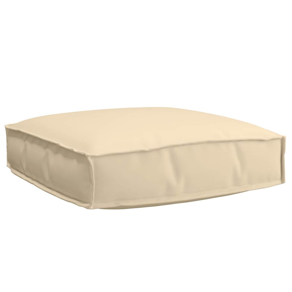 Coussin tissu oxford beige 60 x 60 x 12 cm